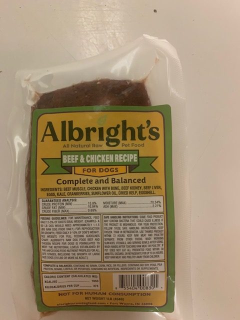 Albright s All Beef Chicken Recipe 1lb Package Prosperous Pet