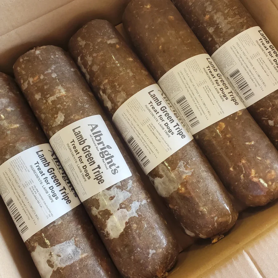 Albright's Lamb Green Tripe - 2 lb chubs